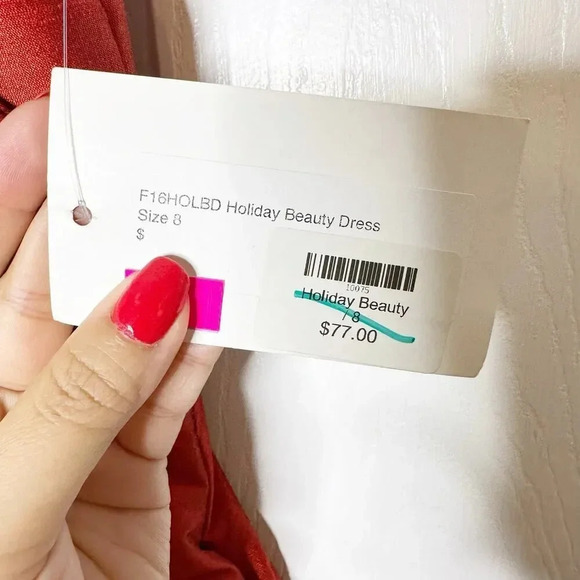 FIVELOAVES TWOFISH Girls Size 8 Red Holiday Beauty Dress Bow Special Occasion - Picture 3 of 7